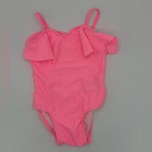 Baby Girls Old Navy Ruffle Off-Shoulder Pink One-Piece Swimsuit